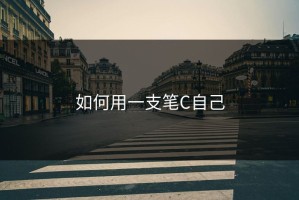 如何用一支笔C自己