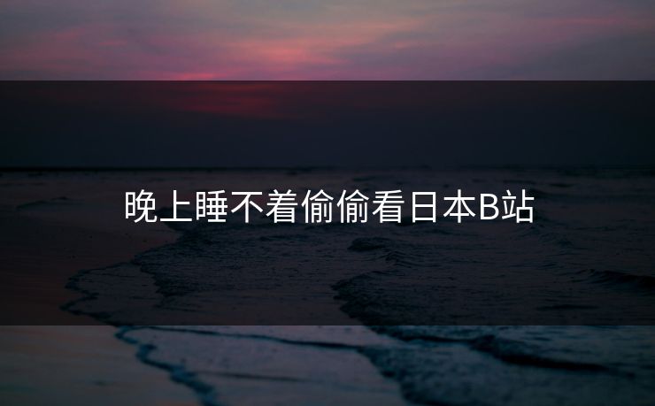 晚上睡不着偷偷看日本B站 晚上睡不着偷偷看日本B站
