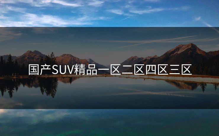 国产SUV精品一区二区四区三区