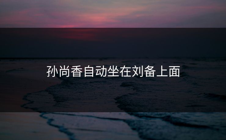 孙尚香自动坐在刘备上面